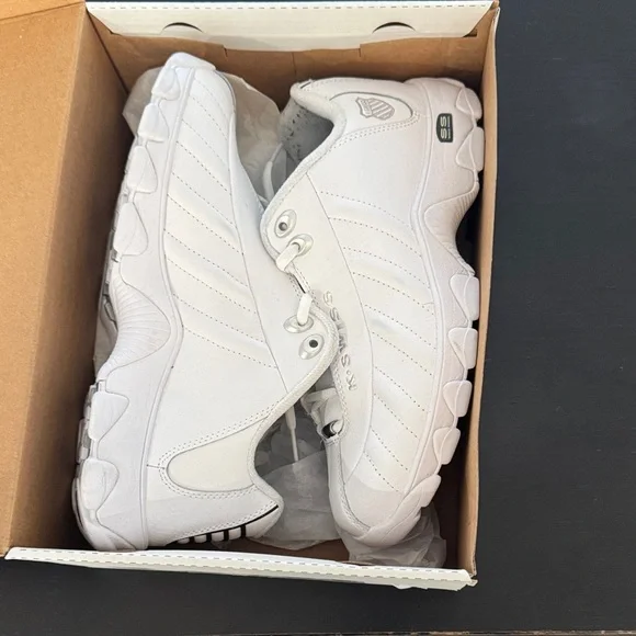 K-Swiss White Athletic Sneakers st329 CMF Size 9 - Picture 1 of 8